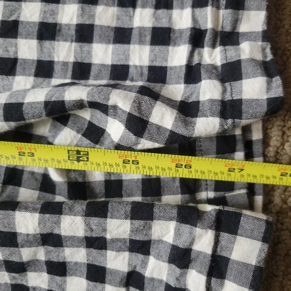 Eva Franco Lace-Up Black and White Gingham Midi Flare Skirt Medium - Picture 8 of 16